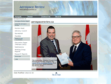 Tablet Screenshot of aerospacereview.ca